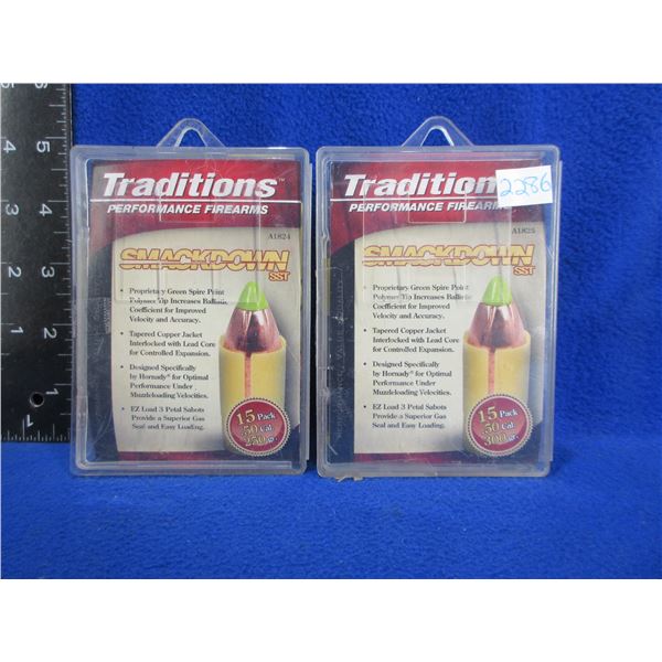 50 Cal. 300gr Smackdown SST Traditions Bullets/Sabots