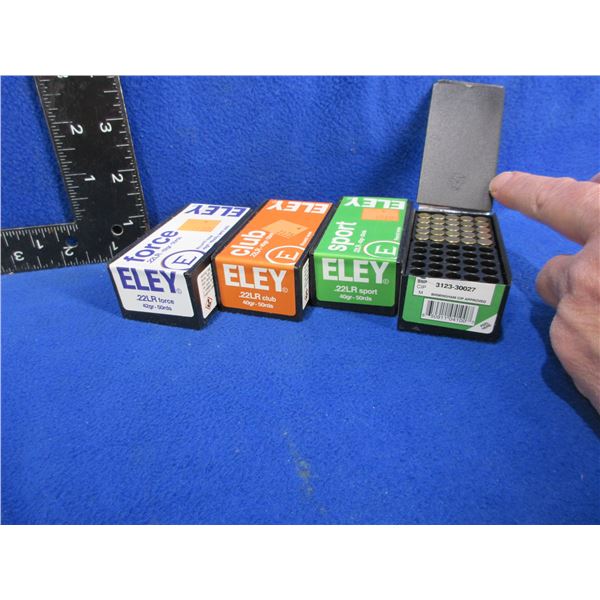 22 LR Eley Sport, Club and Force Cartridges