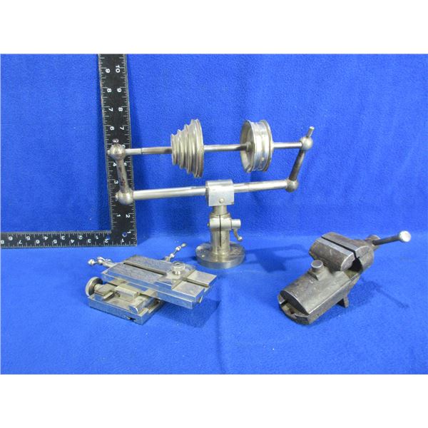 Watchmakers/Jewelers Lathe Parts and a Small Vise
