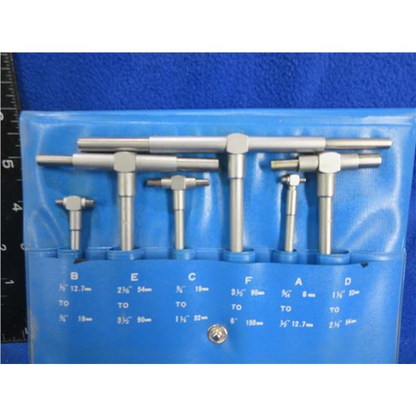 6 Piece Telescoping Inside Diameter Gauge Set - 5/16 to 6"