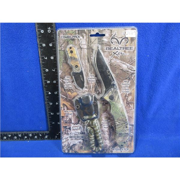 NEW - Realtree Xtra EDC Folding Knife and Neck Knife