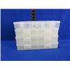 Image 2 : 4 Plastic Compartment Parts Bins - 1 is Adjustable