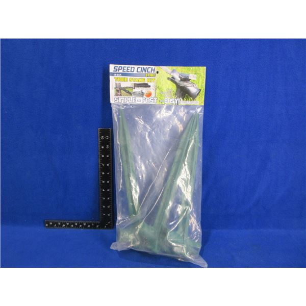 NEW - Speed Cinch Tree Stakes - 14" Stakes - Pack of 3