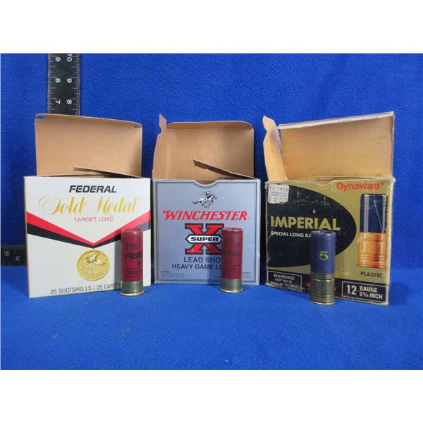 12 Ga. 2 3/4" Winchester, Federal and Imperial Shotshells