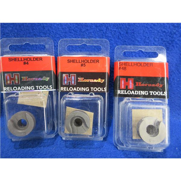 NEW - 3 Hornady Shell Holders - #'s 4, 5 and 48