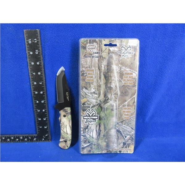 New - Realtree Xtra Camo Fixed Blade Skinner Knife