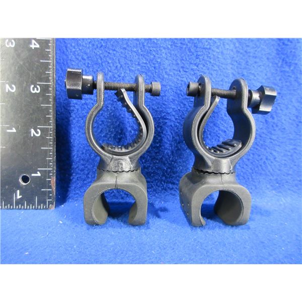 NEW - 2 Flashlight Mounting Brackets - 360 Degree Rotation