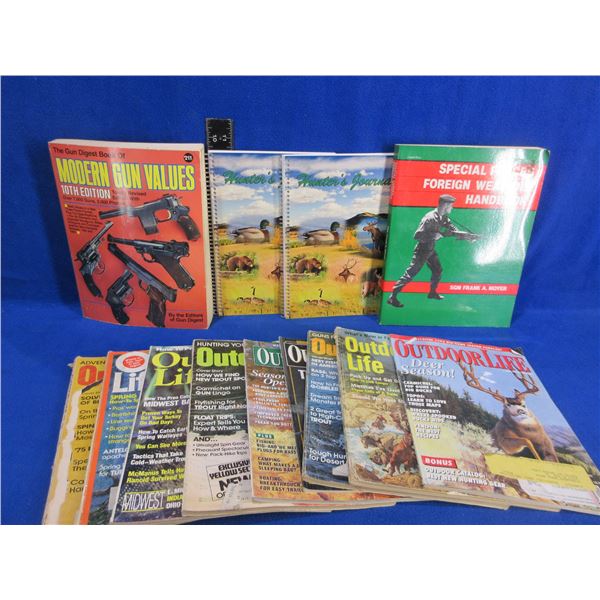 11 Hunting Books/Magazines & 2 Hunter's Journals (Blank)