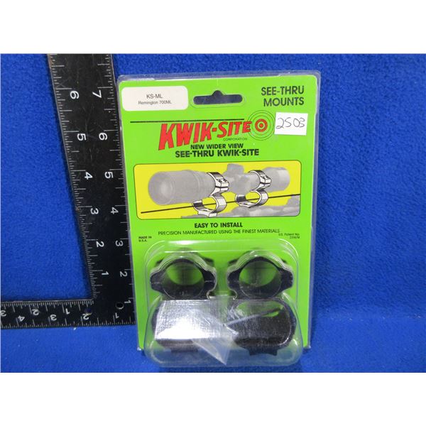 NEW - Kwik-Site See-Thru Mounts - Rem. 700ML - KS-ML