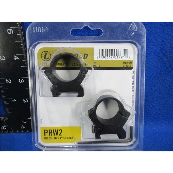 NEW - Leupold 1" Medium Matte Rings PRW2