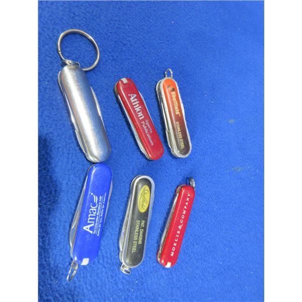 6 Key Chain Folding Pocket Knives