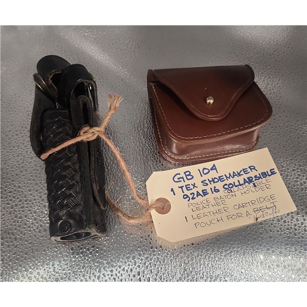 Leather Batton Holder & Cartridge Pouch