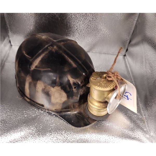 Miner's Helmet with Carbide Lamp
