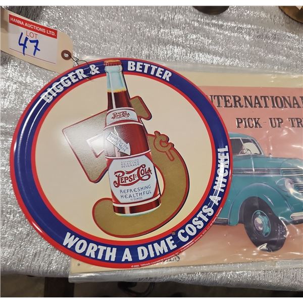 2 Metal Advertising Signs