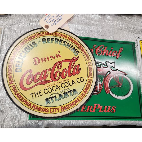 2 Metal Advertising Signs