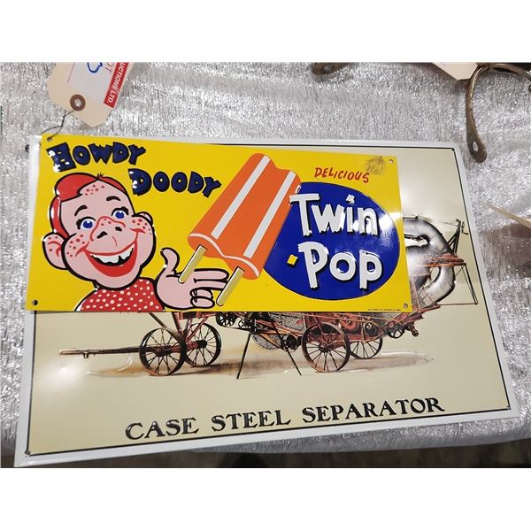 2 Metal Advertising Signs