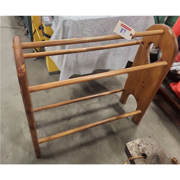 Knotty Pine Quilt Rack