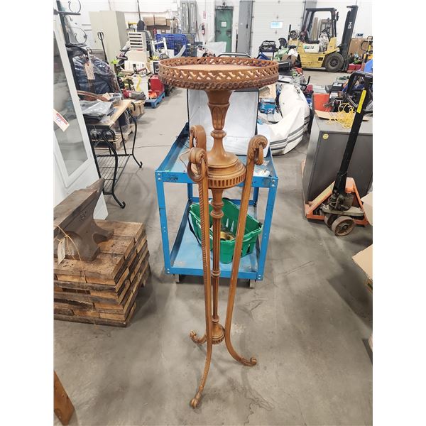 Carved Wooden Fern Stand