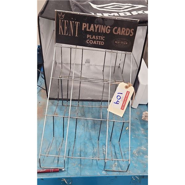 Vintage Kent Playing Cards Display Rack