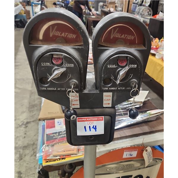 Vintage Rhodes Duplex Parking Meter