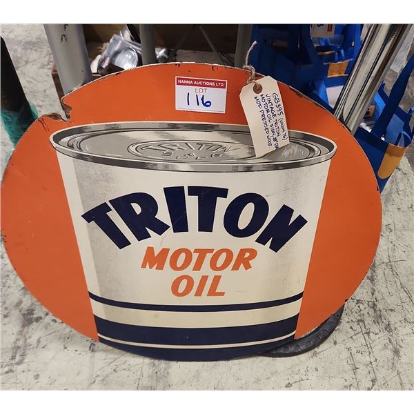 Vintage Triton Motor Oil Sign