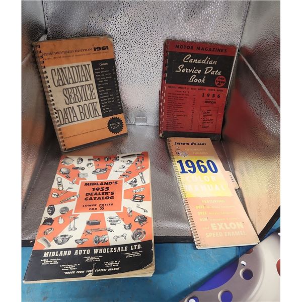 1950s-60s Vehicle Service Books, Data Books & Paint Samples