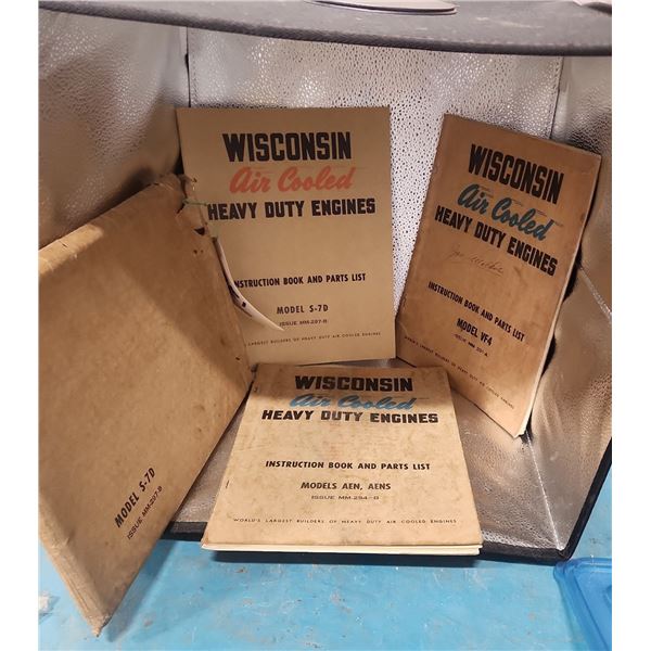 3 Vintage Wisconsin Engine Instruction Books