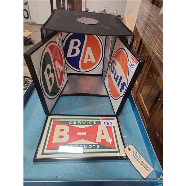 4 Framed Service Station Prints