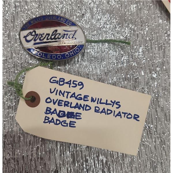 Vintage Willys Overland Radiator Emblem