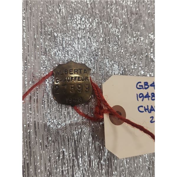 1948 Alberta Chauffeur Badge