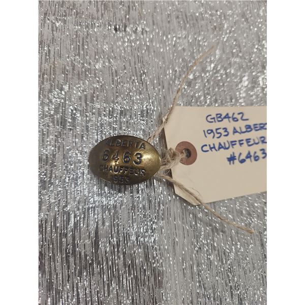 1953 Alberta Chauffeur Badge