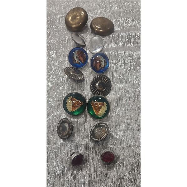 6 Sets of Antique Bridle Rosettes