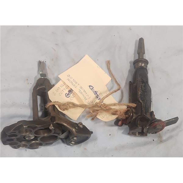 2 Antique Dowel Tenon Cutters