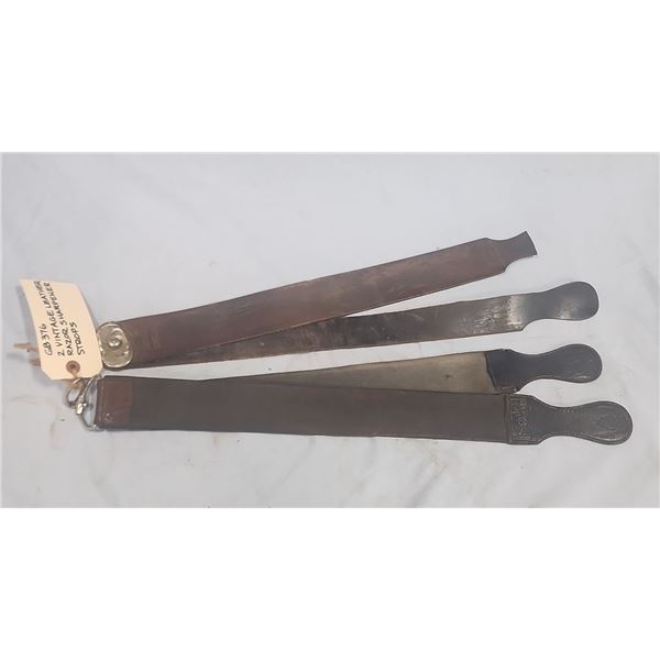 2 Vintage Straight Razor Sharpener Strops