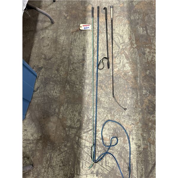 4 Assorted Horse Whips