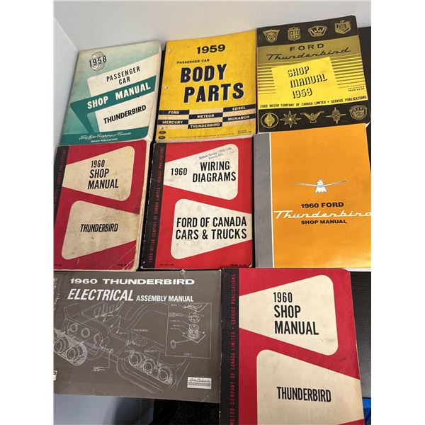 8 Vintage Thunderbird Manuals