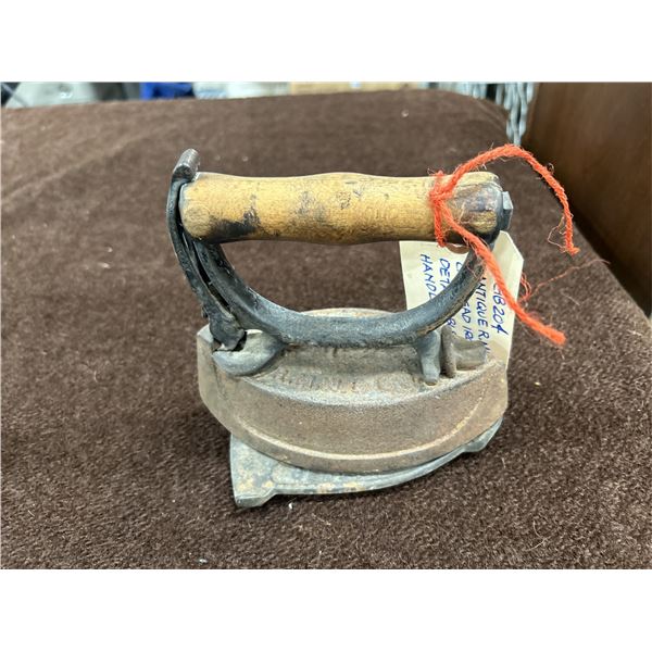 Antique R.M.W & Co. Cast Sad Iron & Trivet