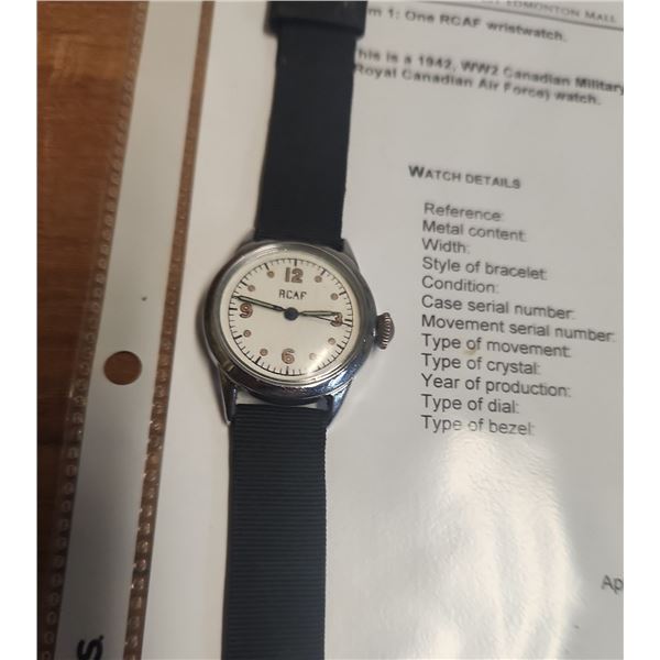 1942 RCAF WW2 Canadian Military Aviator's Watch