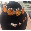 Image 1 : Amber Bracelet and Earrings