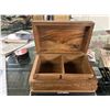 Image 7 : Wooden Locking Jewelry Box & Contents