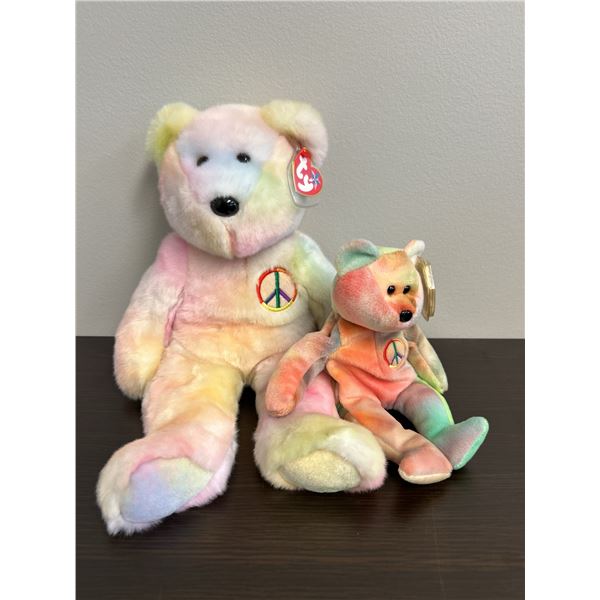 Ty Beanie Baby “Peace” Bear Collection