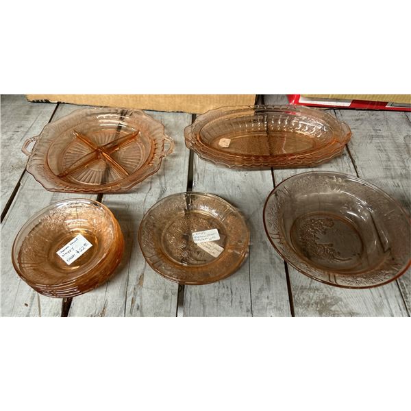 12 Pieces of Depression Glass