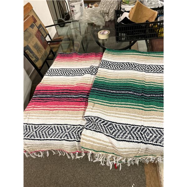 2 Handwoven Mexican Blankets