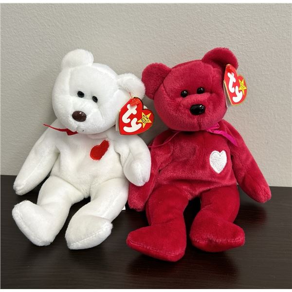 Ty Beanie Baby “Valentina” & “Valentino” Bears