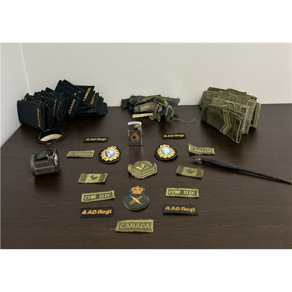 Zippo Lighter, Epaulettes & Rank Shoulder Badges