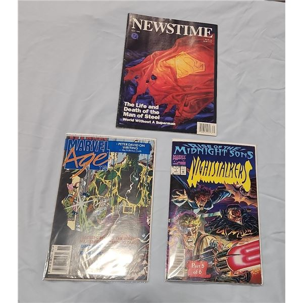Unopened Marvel Age #118, Nightstalkers and DC Newstime