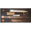 Image 2 : ZZ GREEK ROMAN SWORD HERO, RETRACTABLE, AND STUNT WITH LEATHER SHEATH LIVE ACTION