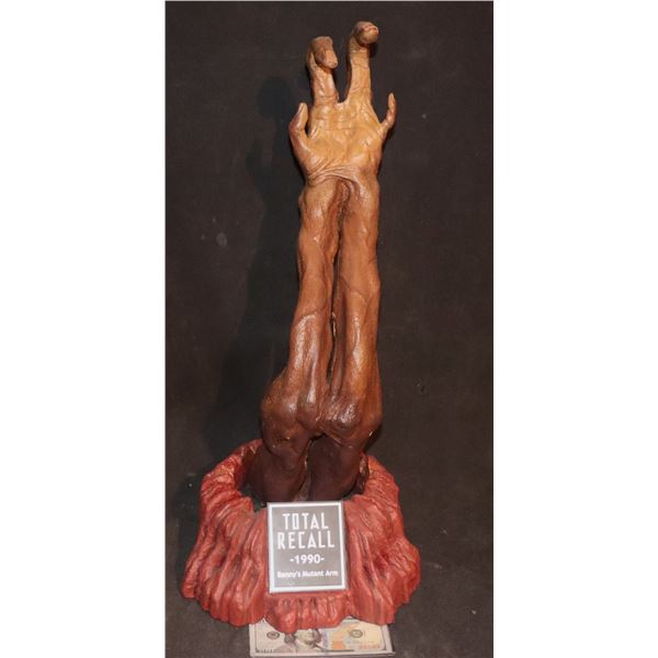 TOTAL RECALL MUTANT BENNY BENNY ARM SKIN ON ARMATURED DISPLAY