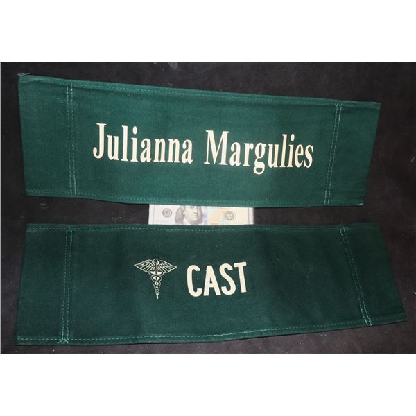 ER JULIANNA MARGULIES & CAST ON SET CHAIR BACK LOT OF 2