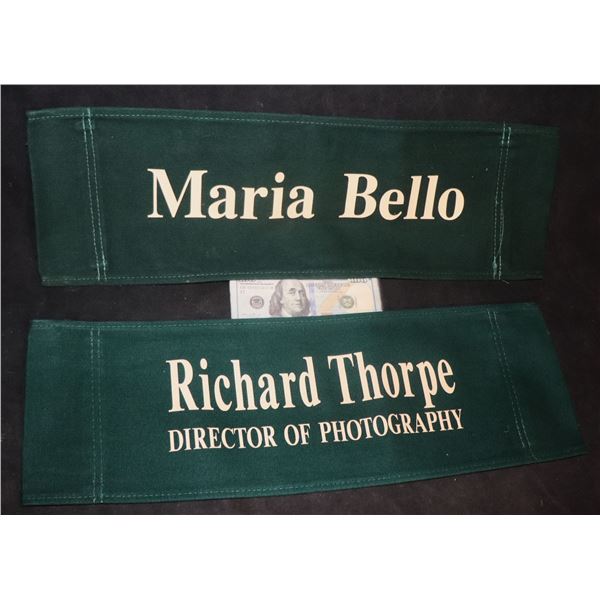 ER MARIO BELLO & RICHARD THORPE ON SET CHAIR BACK LOT OF 2